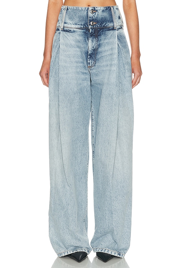 MOTHER High Waisted Spinner Zip Heel in Norway Dude | FWRD