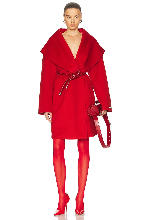 Stella McCartney Teddy Coat in Red | FWRD