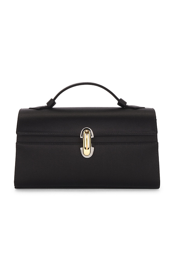 Balenciaga Bel Air Strap Clutch Bag in Dark Burgundy | FWRD