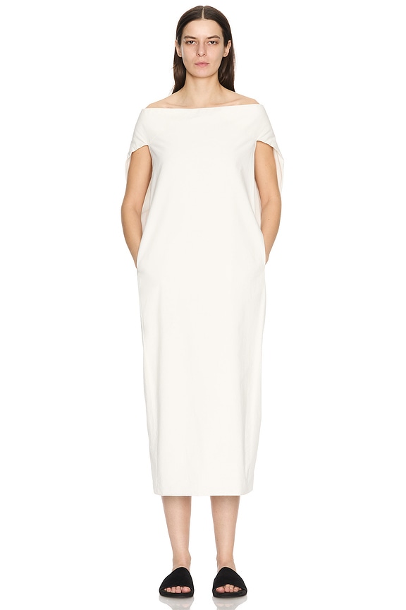 knee length dresses for ladies Cersei Off Shoulder Midi Dress - White Black Multi