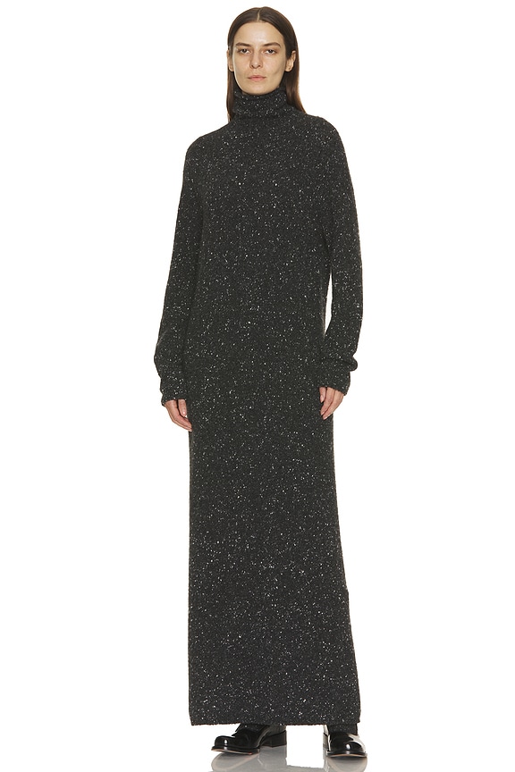 adam lippes black dress Adam Lippes Dress Black/Pink Flocked Lurex Metallic Velvet Size 4 Long Sleeve