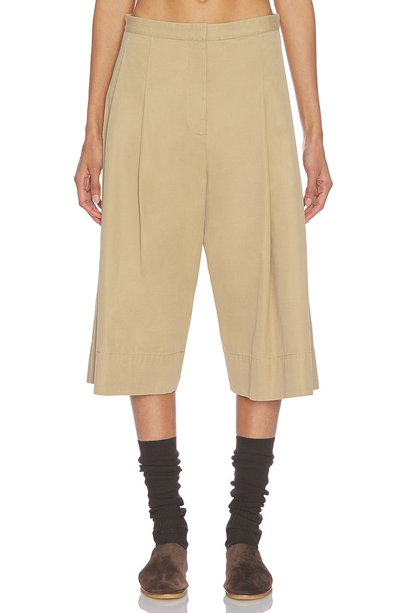Alexander Wang Pleated Mini Short in Grey Pinstripe | FWRD