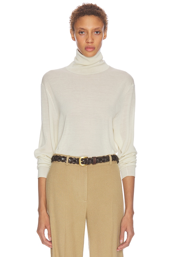 ALAÏA Batwing Jumper in Blanc | FWRD