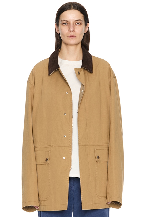 Saint Laurent Jacket in Beige Oleron | FWRD