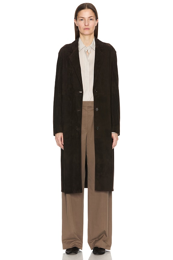 Rohe Oversized Double Breasted Coat in Olive | FWRD