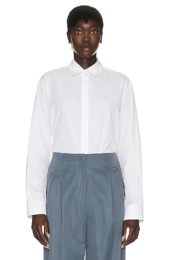 Dion Lee Garter Bib Shirt in White | FWRD Dion Lee Garter Bib Shirt in White | FWRD