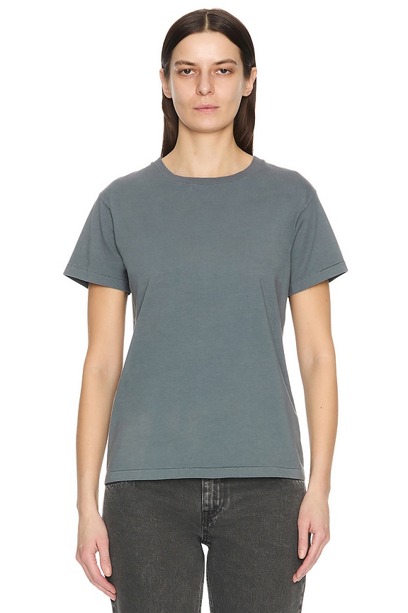 Sporty & Rich Usa Health Club T-Shirt in Almond & White | FWRD Sporty & Rich Usa Health Club T-Shirt in Almond & White | FWRD