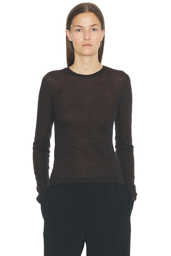 トップス THE ROW LEOND TOP Leon T-Shirt コットン ブラック – The Row