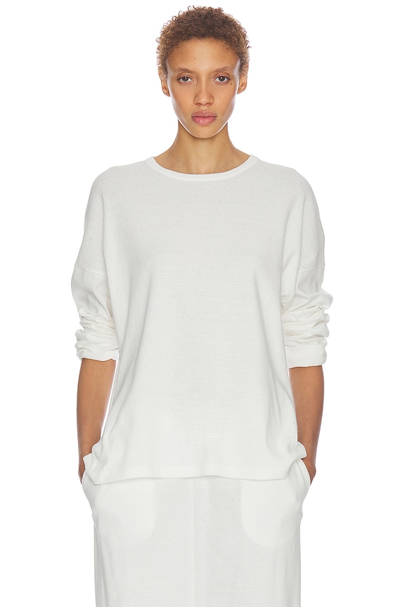 The Row Hamza Top in White & Black | FWRD