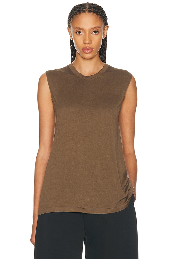 Rick Owens Basic Rib Tank Top in Dust | FWRD