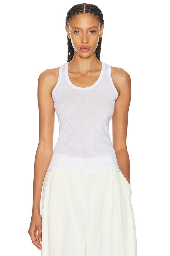 Miu Miu Knit Tank Top in Natural | FWRD