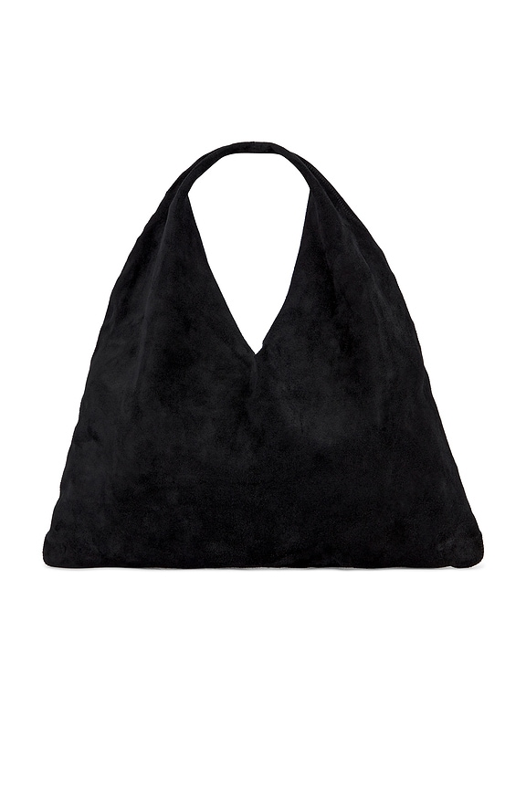 トートバッグ [The Row] Small Bindle Bag in Suede Small Bindle Bag Beige in Suede – The Row