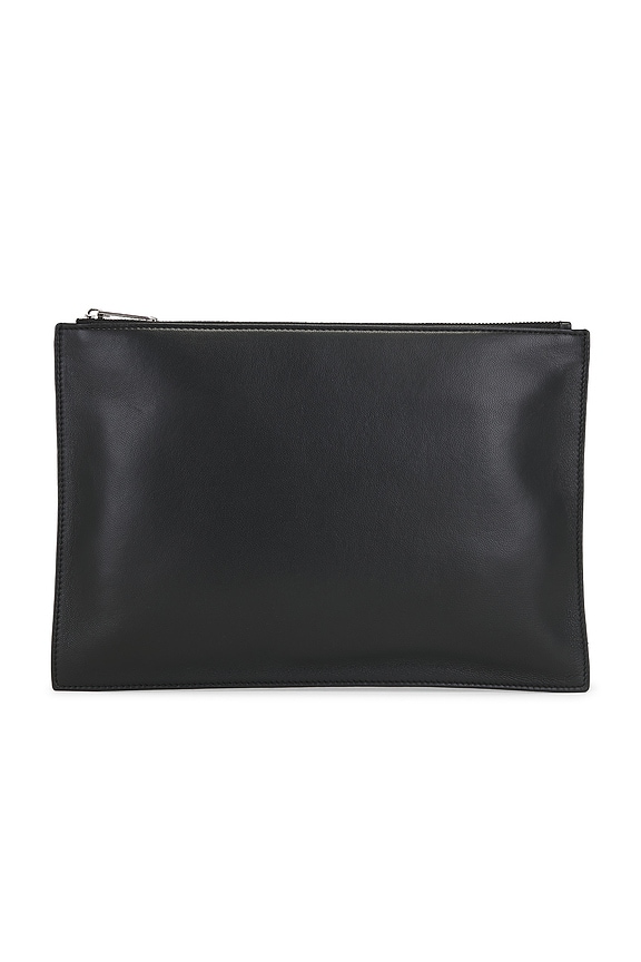 The Row EW Circle Pouch in Black ANG | FWRD