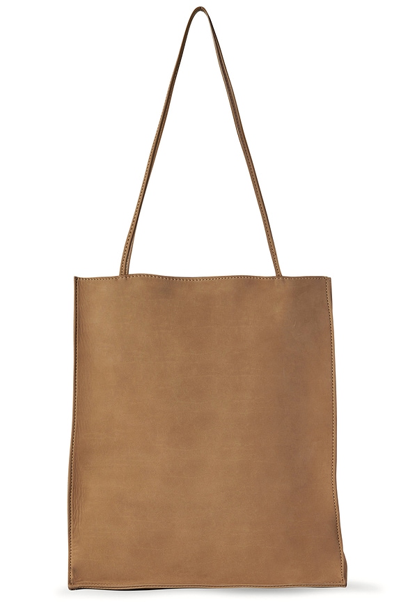 The Row Bourse Grain Leather Clutch in Ivory PLD | FWRD