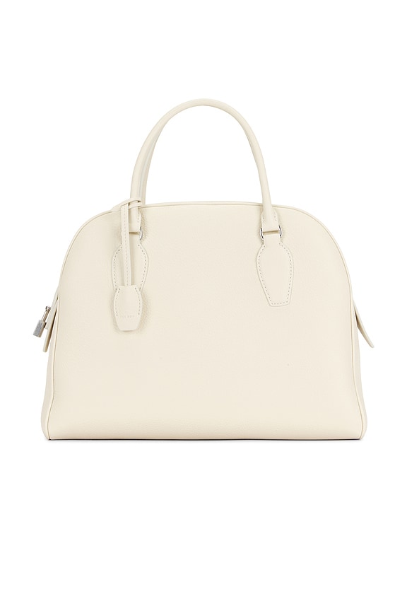 Bottega Veneta ホワイト スモール Brick Cassette バッグ Bottega Veneta Brick Cassette Shoulder Bag in White & Brass
