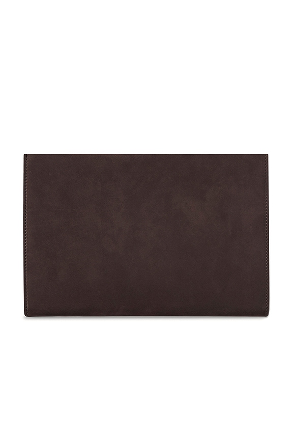 THE ROW EW CIRCLE POUCH （ダークブラウン） THE ROW E/W Circle Leather Pouch | endource