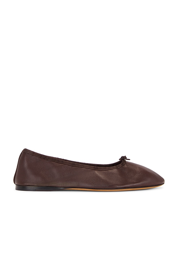 The Row Square Ballet Flat in Rust | FWRD
