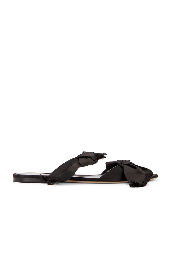 新作★THE ROW*風格が漂う*Emiレザー プラットフォームサンダル The Row EMI サンダル - Black | FWRD