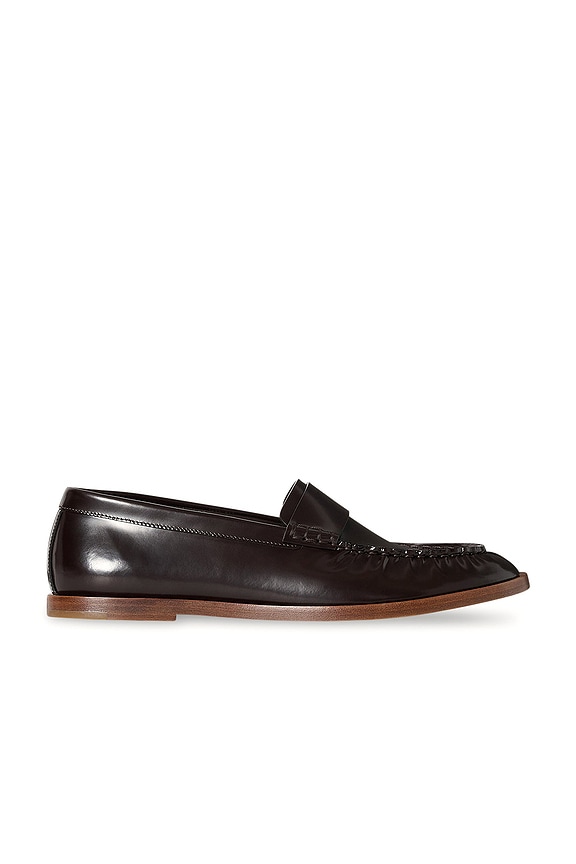 The Row Square T-strap Flat in Black | FWRD