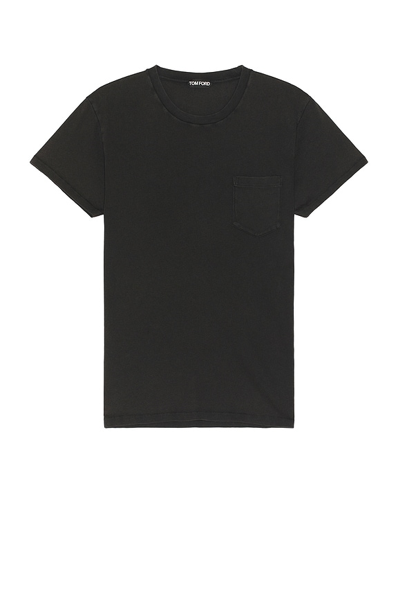 【関税&送料込】Tom Ford Lyocell Cotton Ss Crew Neck TOM FORD Lyocell Cotton Ss Crew Neck in Black | FWRD