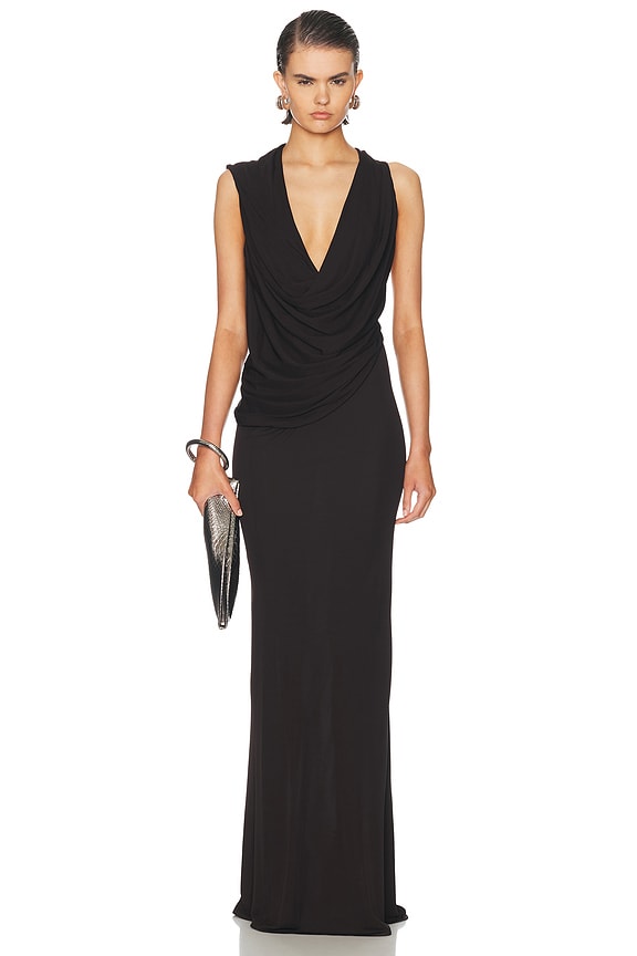 givenchy jersey dress Long with Back Slit in Black YGroup_3125
