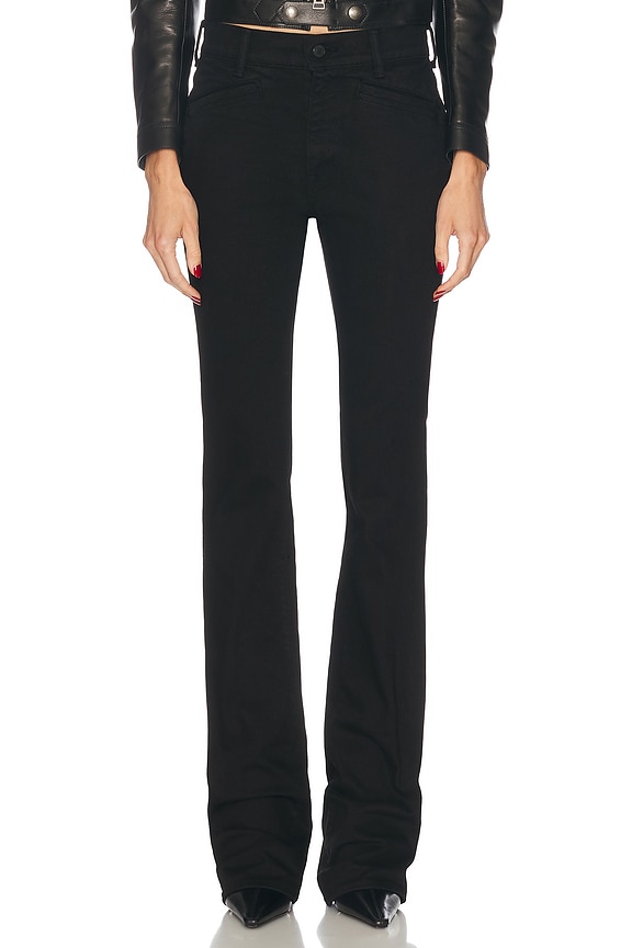Alexander Wang Sheer Boot Leg Pant With Clear Bead Hotfix in