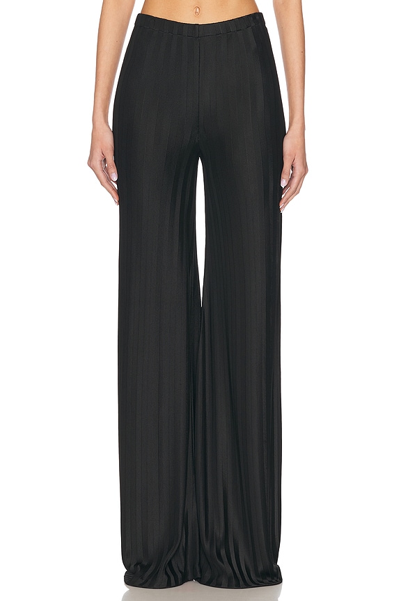 Coperni Hybrid Flare Faux Leather Trouser in Black | FWRD