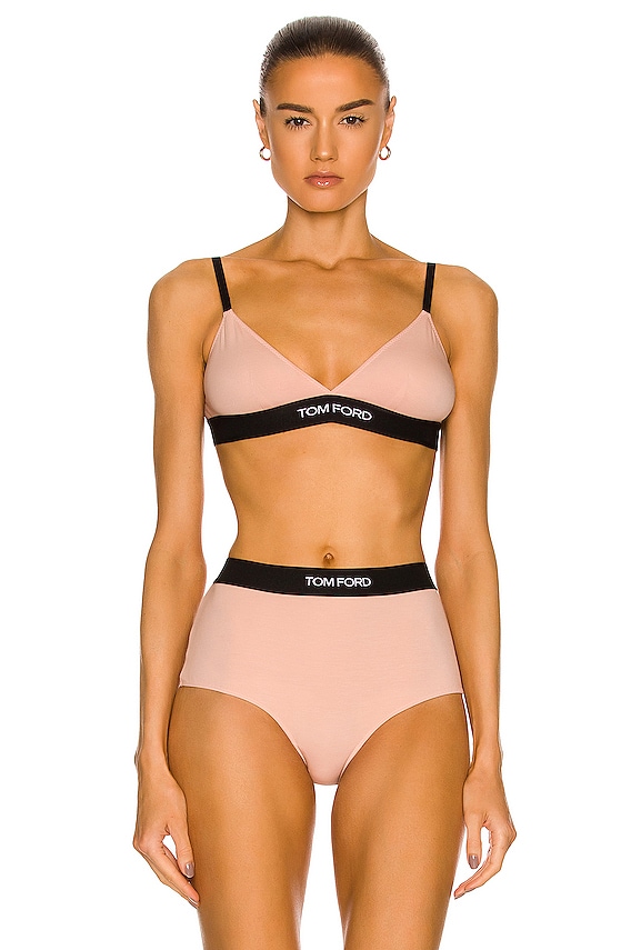 Miu Miu Cotton Crochet Triangle Bra Top in Multicolor | FWRD