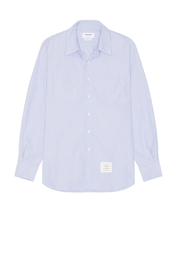 Thom Browne Hector & Bone Embroidered Oxford Shirt in Light Blue
