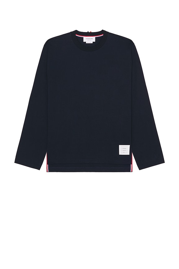 Acne Studios Long Sleeve Logo T-Shirt in Deep Blue | FWRD