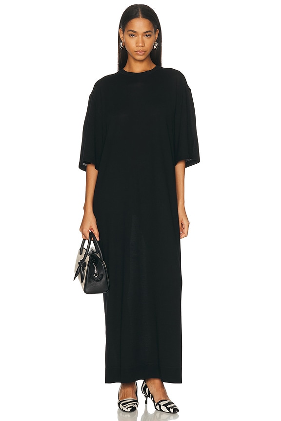The Row Carolina Dress in Black | FWRD