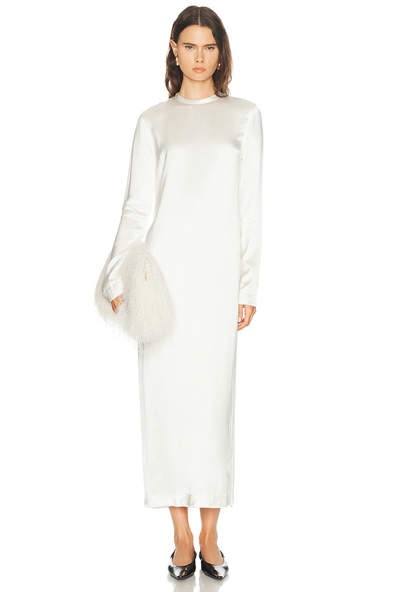 Saint Laurent Caftan Dress in Craie | FWRD