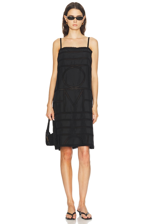 L'AGENCE Dream Vegan Leather Dress in Black | FWRD