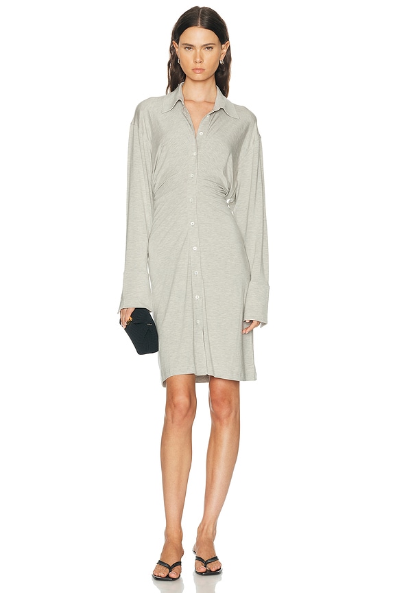 helsa saffron mini knit dress Helsa Saffron Mini Knit Dress in Heather Grey