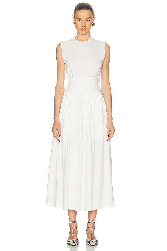 激安！特価品 L'Academie by FWRD | White in Dress Midi Kara Marianna シャツ/ブラウス(長袖/七分)