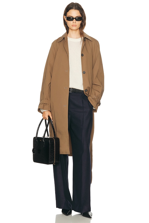 max mara tobacco coat Max Mara Madame Long Coat in Tobacco