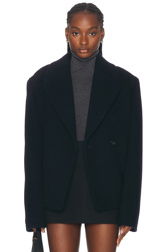 Acne Studios Opeala Messy Hair Coat in Black | FWRD