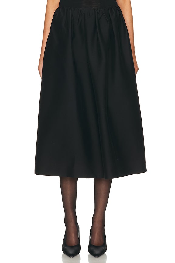 NICHOLAS Crepe Hi Low Skirt in Black | FWRD