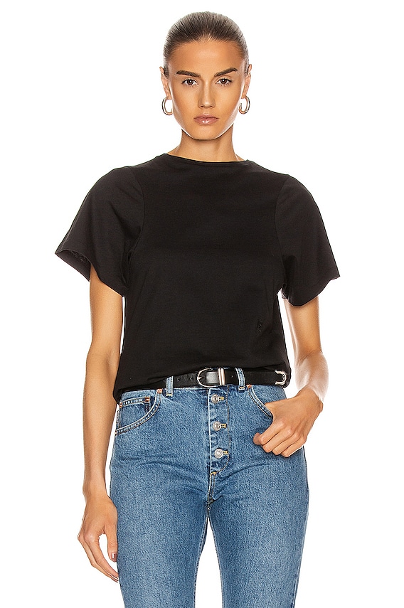 WARDROBE.NYC Shoulder Pad T-Shirt in Black | FWRD