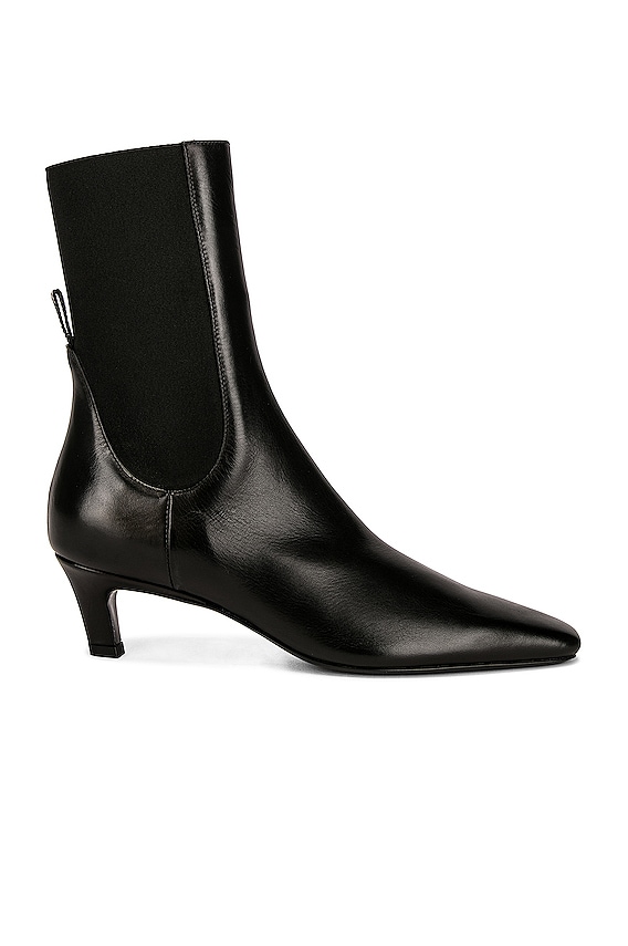 KHAITE Nevada Ankle Stretch 40 Boot in Black & Natural | FWRD
