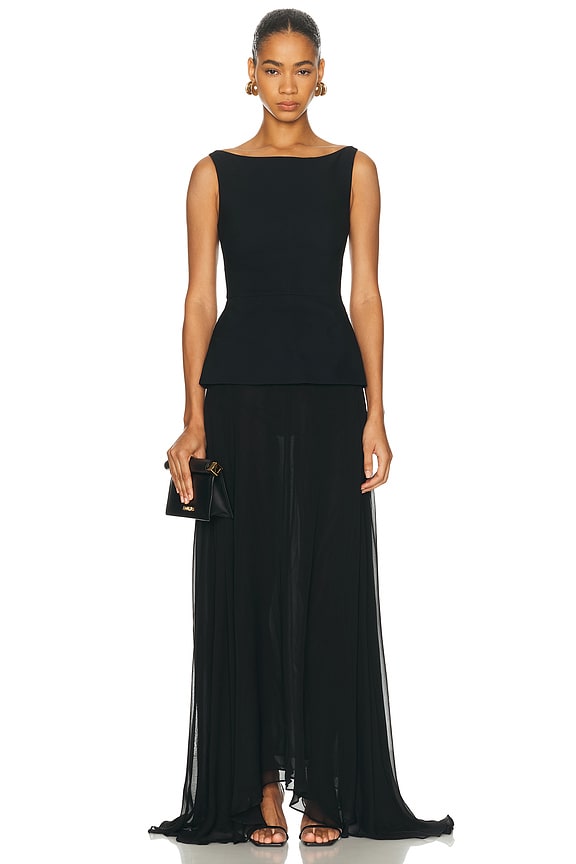 Proenza Schouler Cora Dress in Black | FWRD