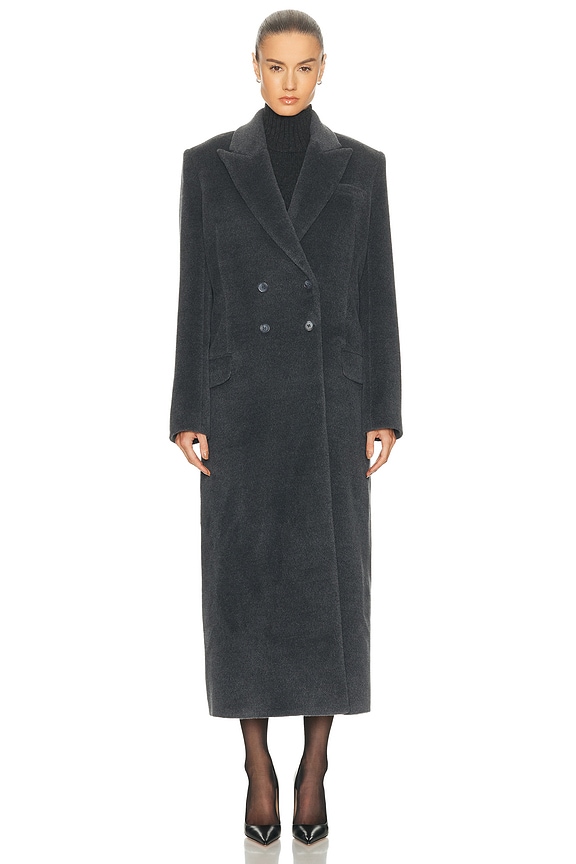 h*6様 At Last&Co WOOL OVER COAT Pendeen Navy Wool Mix Overcoat | FatFace USA