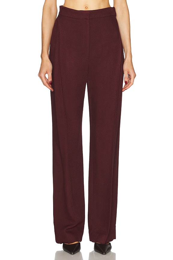 The Sei Double Pleat Trouser in Crimson | FWRD