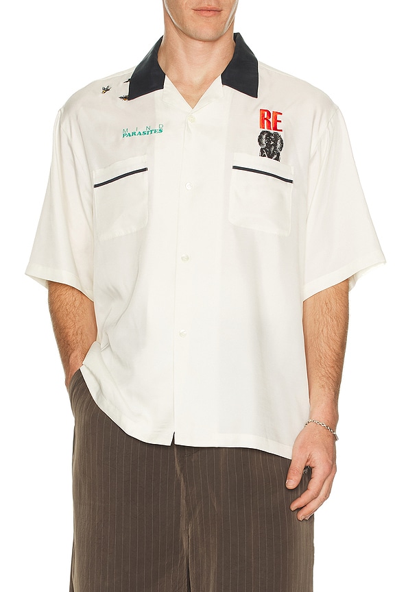 Neil Barrett Bow Tie Print Heart Shirt in White & Black | FWRD