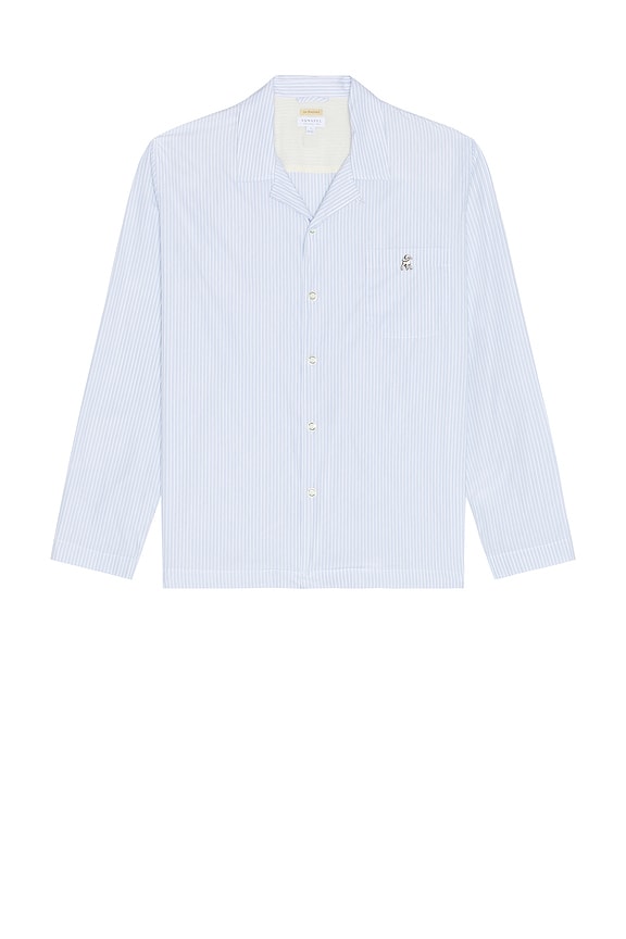 Loewe Patch Shirt in White & Blue | FWRD