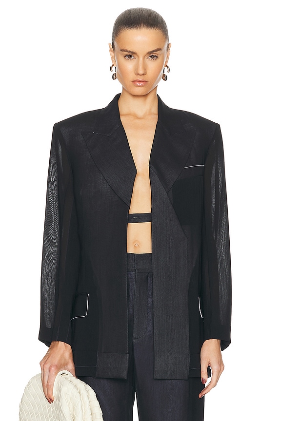 TOM FORD Velvet Single Breasted Tuxedo Jacket in Black | FWRD TOM FORD Velvet Single Breasted Tuxedo Jacket in Black | FWRD