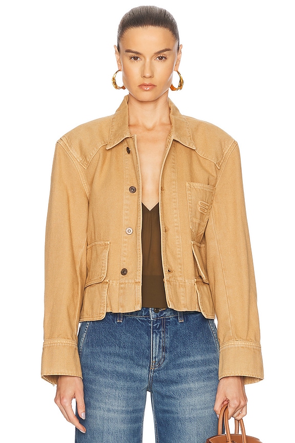 TOM FORD Coated Denim Jacket in Gold | FWRD
