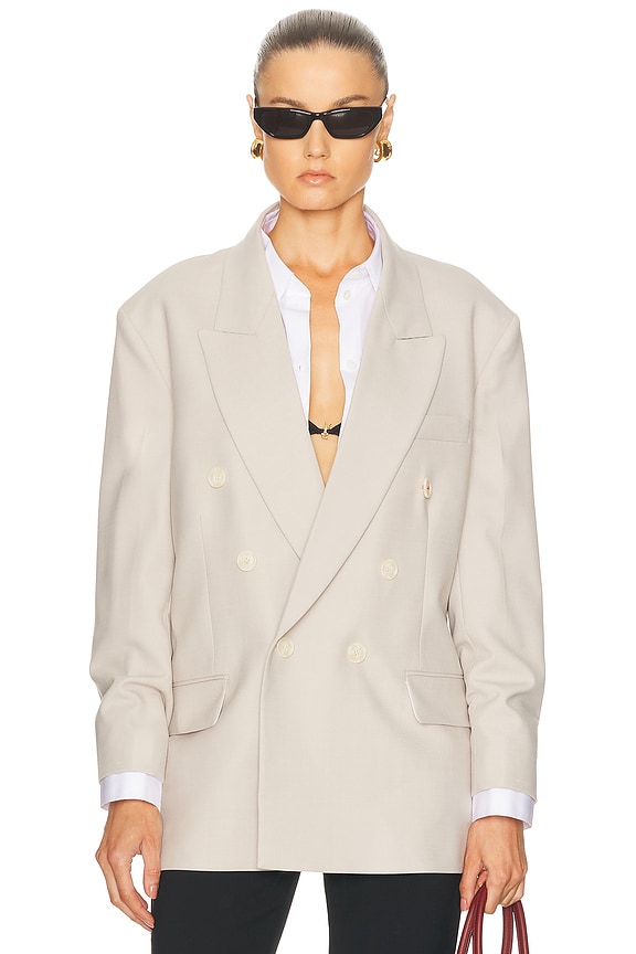 Burberry Belted Jacket in Taupe | FWRD