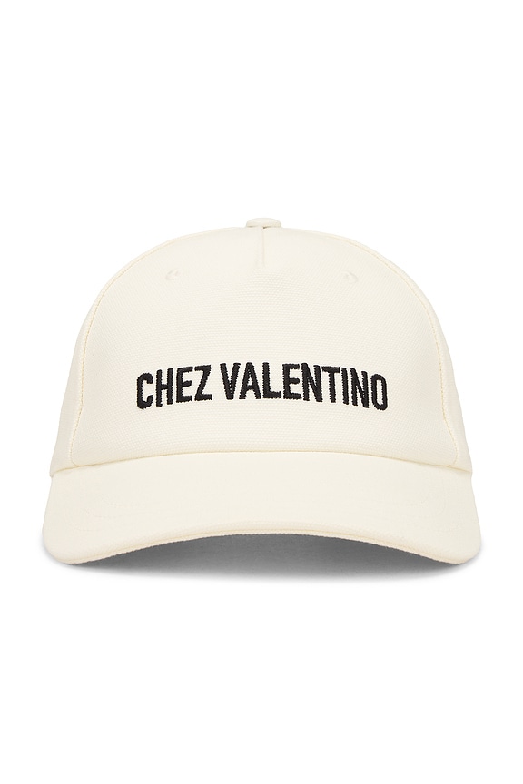 キャップ VALENTINO GARAVANI CHEZ VALENTINO IVORY BASEBALL CAP Valentino Garavani Chez Valentino Baseball Hat in Avorio