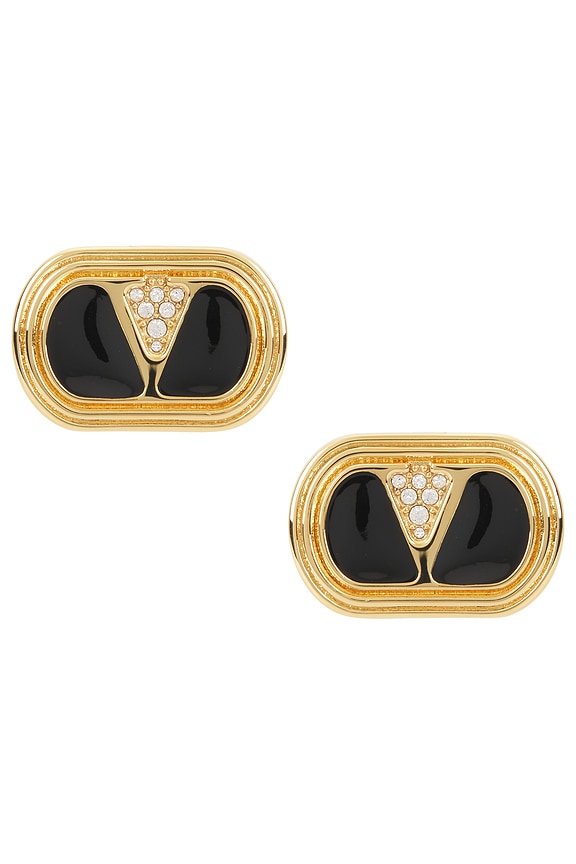 Valentino Garavani Fil Perdu Earrings in Antique Brass | FWRD